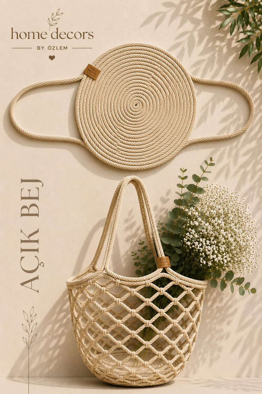 File Çanta Omuz Çantası Hasır Çanta El Yapımı Handmade Günlük Çanta (16 FARKLI RENK SEÇENEĞİ) - Çap:40cm / Yükseklik:30cm