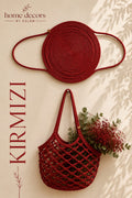 File Çanta Omuz Çantası Hasır Çanta El Yapımı Handmade Günlük Çanta (16 FARKLI RENK SEÇENEĞİ) - Çap:40cm / Yükseklik:30cm