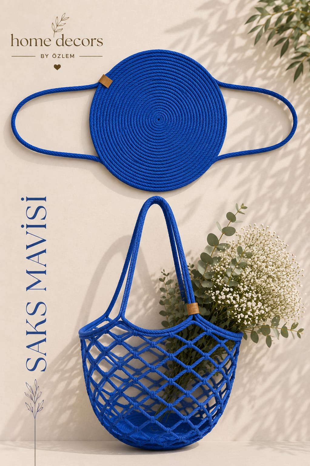 File Çanta Omuz Çantası Hasır Çanta El Yapımı Handmade Günlük Çanta (16 FARKLI RENK SEÇENEĞİ) - Çap:40cm / Yükseklik:30cm
