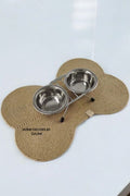 Hasır Kedi Köpek Mama Matı Mama Paspası Düzenleyici Pet Kedi Köpek Aksesuarı El Emeği Handmade - 62x41 cm