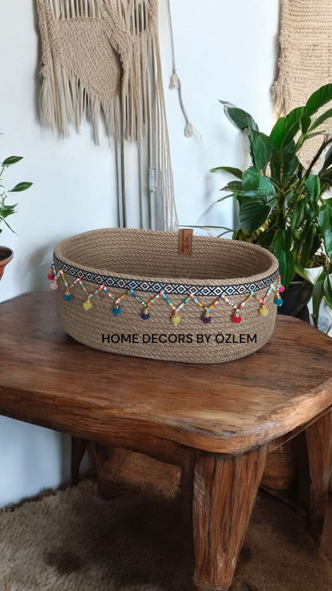 3'lü Hasır Sepet Takımı Düzenleyici Saklama Kutusu Organizer Handmade El Emeği - 25x10 cm / 27x15x10 cm