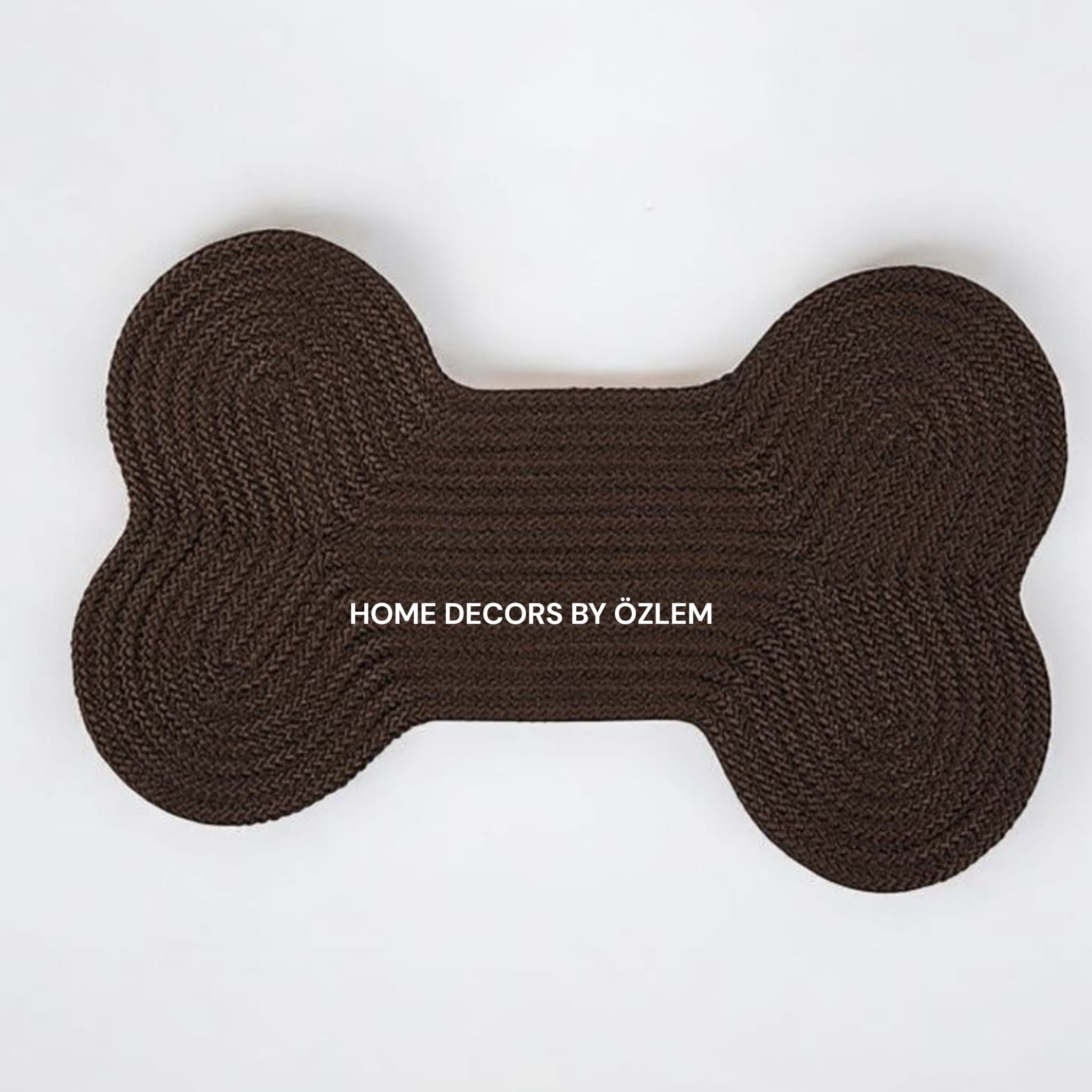 Kahverengi Kedi Mama Matı Köpek Mama Matı Mama Paspası Düzenleyici Kedi Aksesuarı Organizer Handmade El Emeği - 62x41 cm