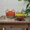 2'li Kapaklı Sepet Hasır Sepet Düzenleyici Saklama Kutusu Organizer Handmade El Emeği - 22x10 cm