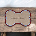 Bordo Mavi Kedi Mama Matı Köpek Mama Matı Mama Paspası Düzenleyici Kedi Aksesuarı Organizer Handmade El Emeği - 62x41 cm