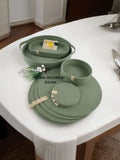 Mint Yeşili 6 Kişilik 15 Parça Amerikan Servisi Supla Takımı Organizer Servis Saklama kutusu Hasır Sepet - Supla:33x33cm / Bardak Altlığı:12cm / Kulplu Yuvarlak Sepet:33x5cm / Oval Kapaklı Sepet: 30x16x5cm / Yuvarlak Sepet:18x7cm