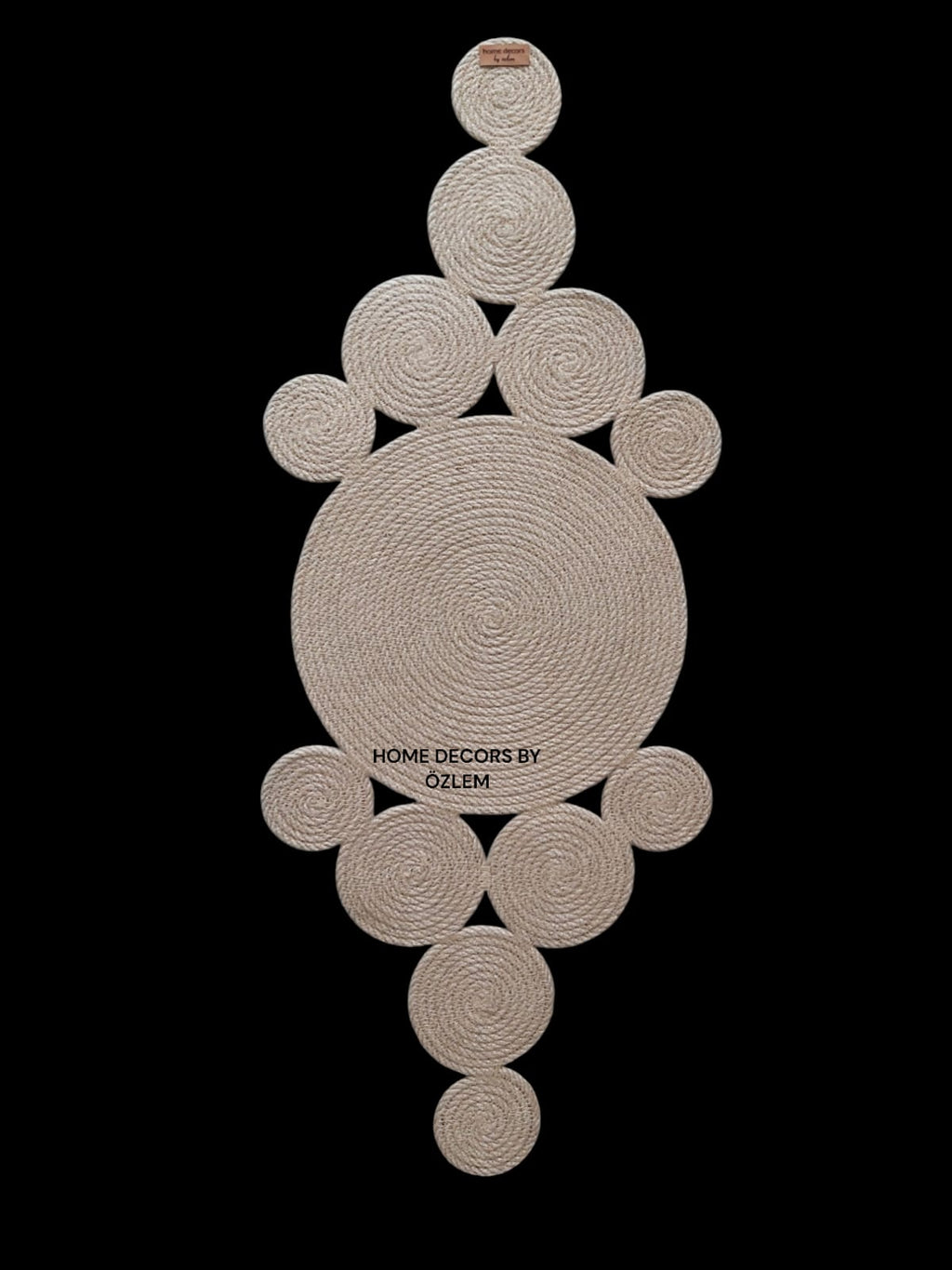 Hasır Dekoratif Örtü Masa Örtüsü Runner Düzenleyici Handmade El Emeği Hasır Örtü- 82x30 cm