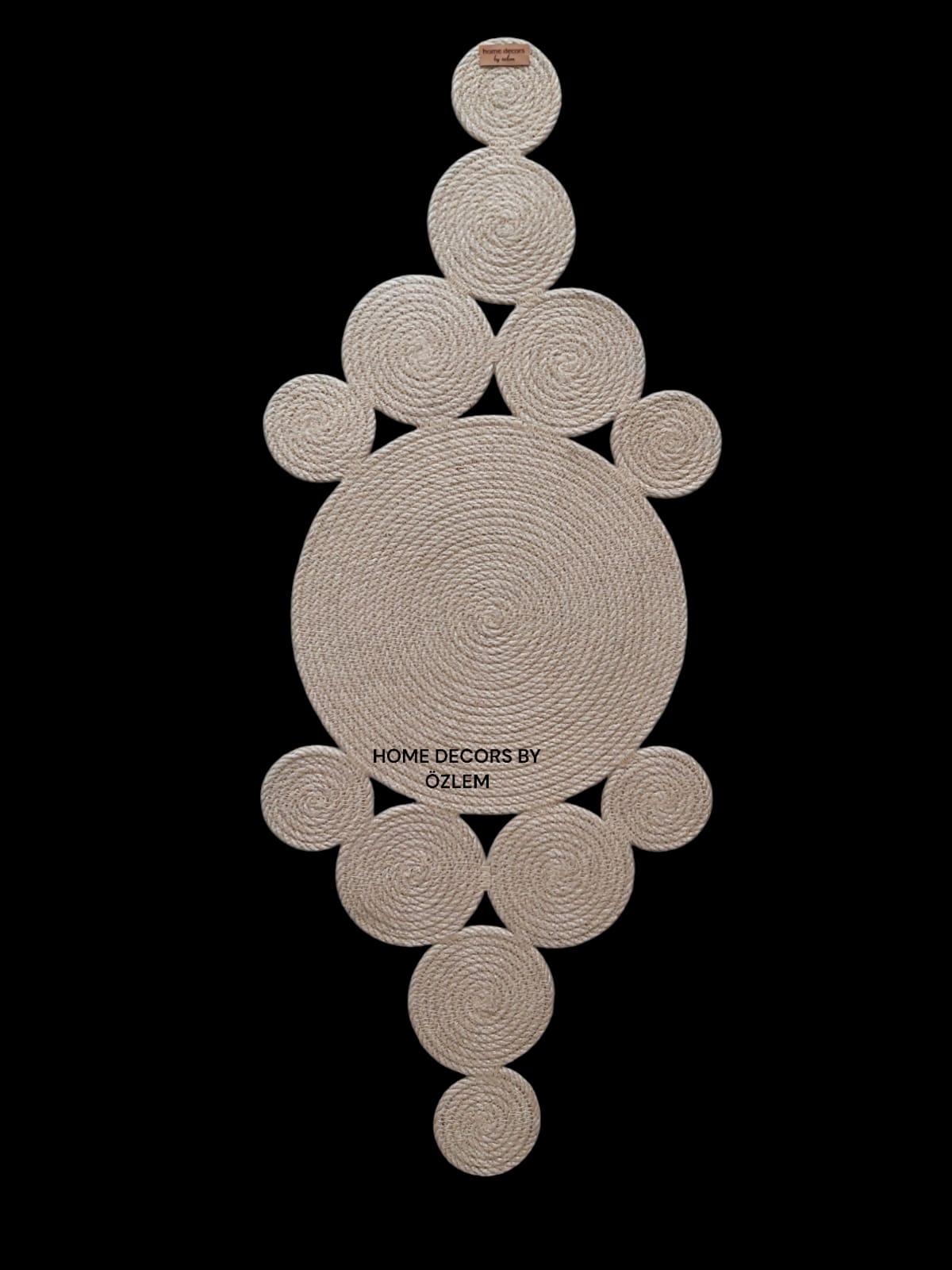 Hasır Dekoratif Örtü Masa Örtüsü Runner Düzenleyici Handmade El Emeği Hasır Örtü- 82x30 cm