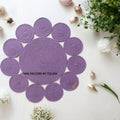 Mor Dekoratif Örtü Masa Örtüsü Runner Düzenleyici Handmade El Emeği - 50x50 cm