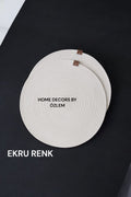 Ekru Amerikan Servis Supla Düzenleyici Organizer Dekorasyon Handmade El Emeği - 33x33 cm