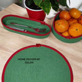 6 Kişilik 14 Parça Amerikan Servisi Supla Takımı Organizer Servis Saklama kutusu Hasır Sepet - Supla:33x33cm/Bardak Altlığı:12cm/Ekmek Sepeti:22x7cm/Kaşıklık: 23x10x4cm