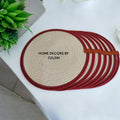 Bordo Ekru Amerikan Servis Supla Düzenleyici Organizer Dekorasyon Handmade El Emeği - 33x33 cm