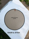Siyah Hasır Amerikan Servis Supla Düzenleyici Organizer Dekorasyon Handmade El Emeği - 33x33 cm