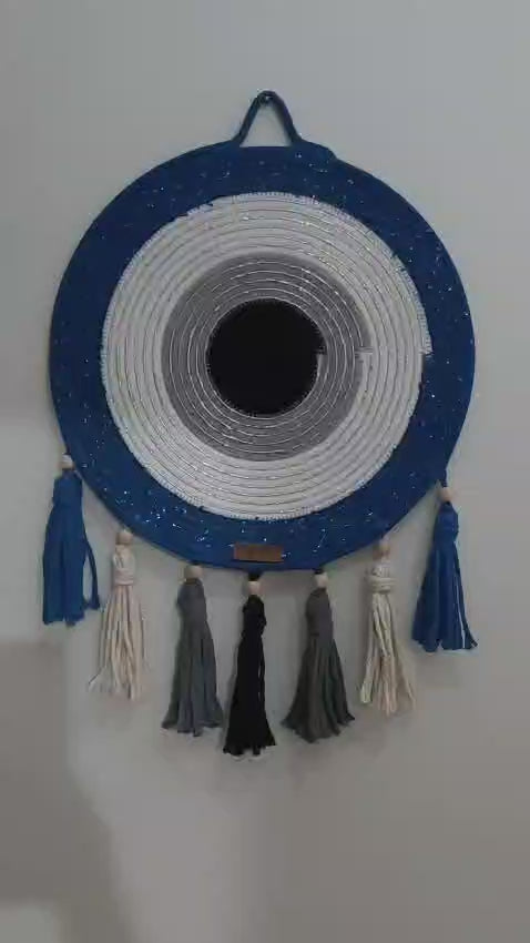 Bohem duvar tabağı afrika Duvar Tabağı Duvar süsü el emeği handmade - 35x35 cm